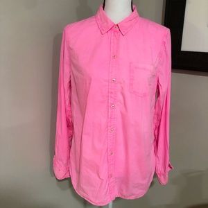 *GAP* Pink Boyfriend Fit Long Sleeve Button Down